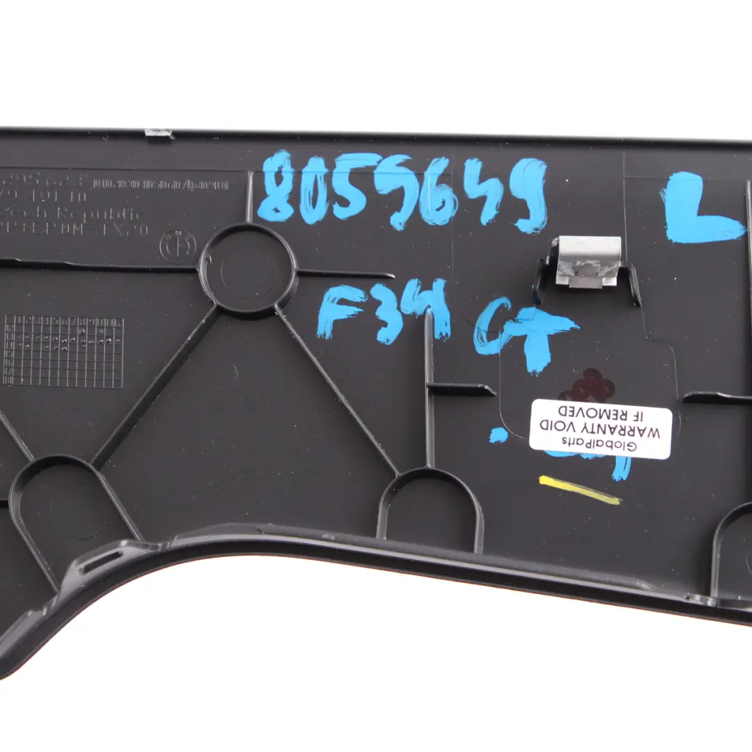 Trunk Trim BMW F34 GT Cover Rear Left N/S Interior Panel Black 7295623