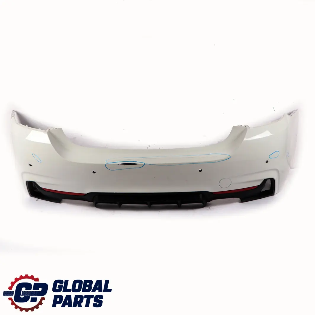 BMW 4 F32 F33 M Sport Rear Bumper Trim Panel PDC Alpinweiss Alpine White - 300