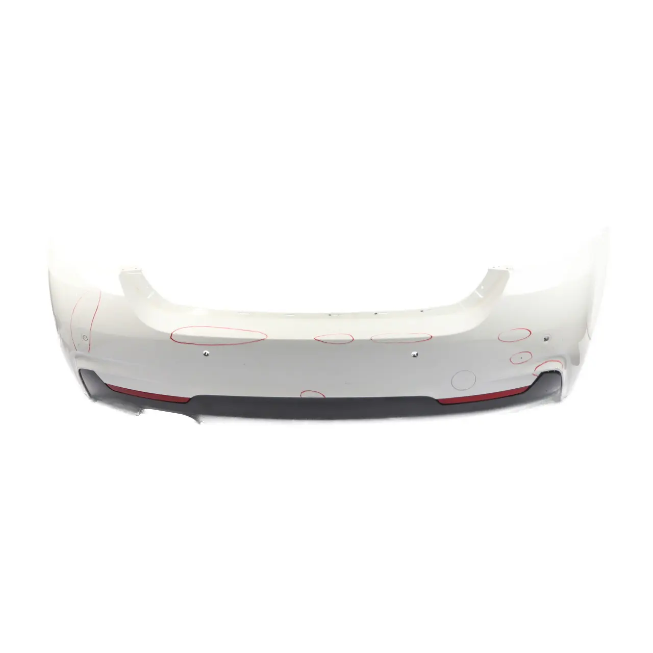 BMW F36 Rear Bumper M Sport Trim Panel PDC Alpinweiss 3 White - 300