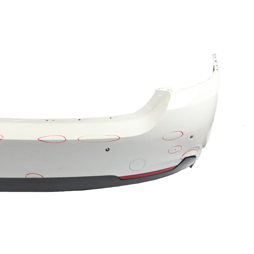 BMW F36 Rear Bumper M Sport Trim Panel PDC Alpinweiss 3 White - 300