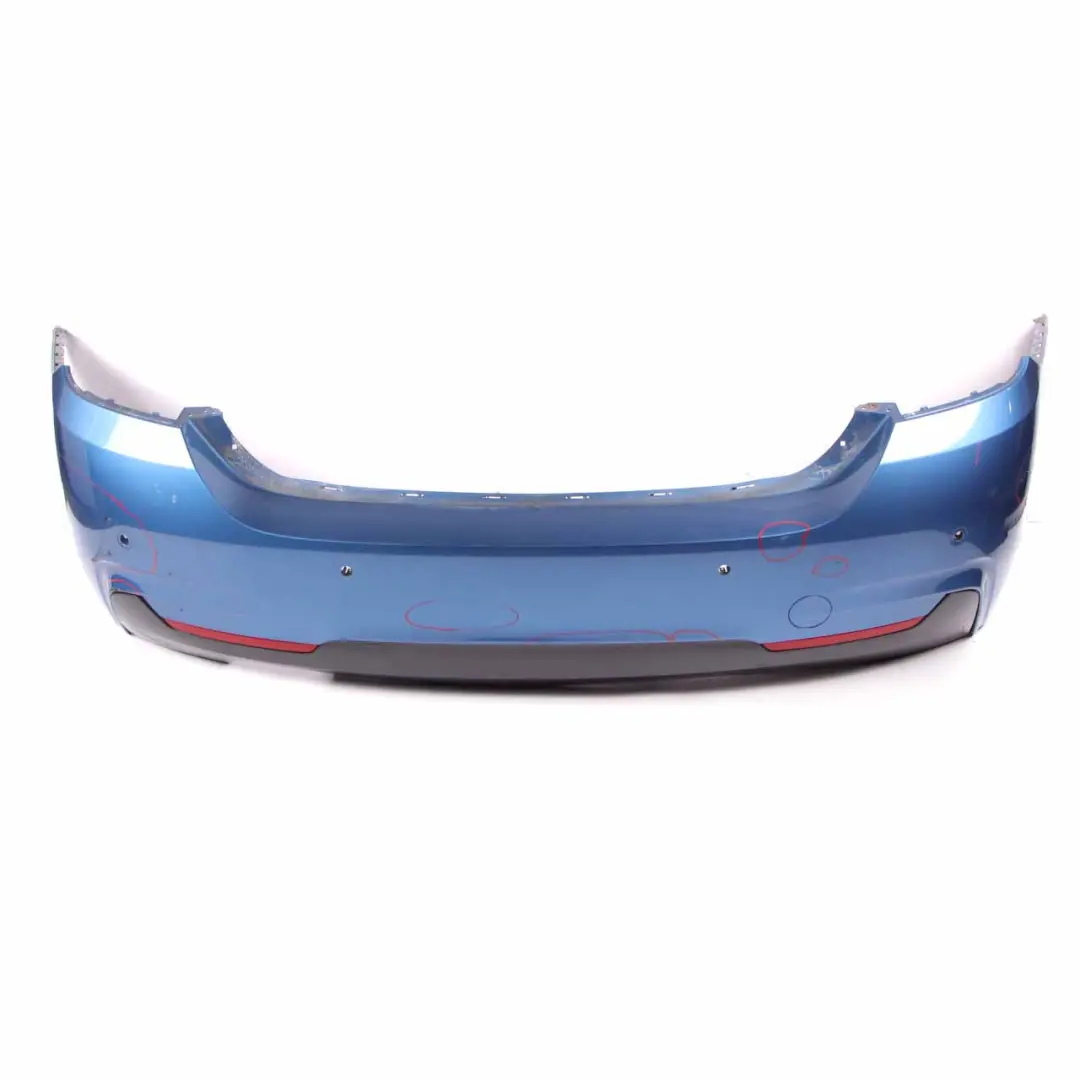 BMW F36 Rear Bumper M Sport Trim Panel PDC Estorilblau Estoril Blue - B45