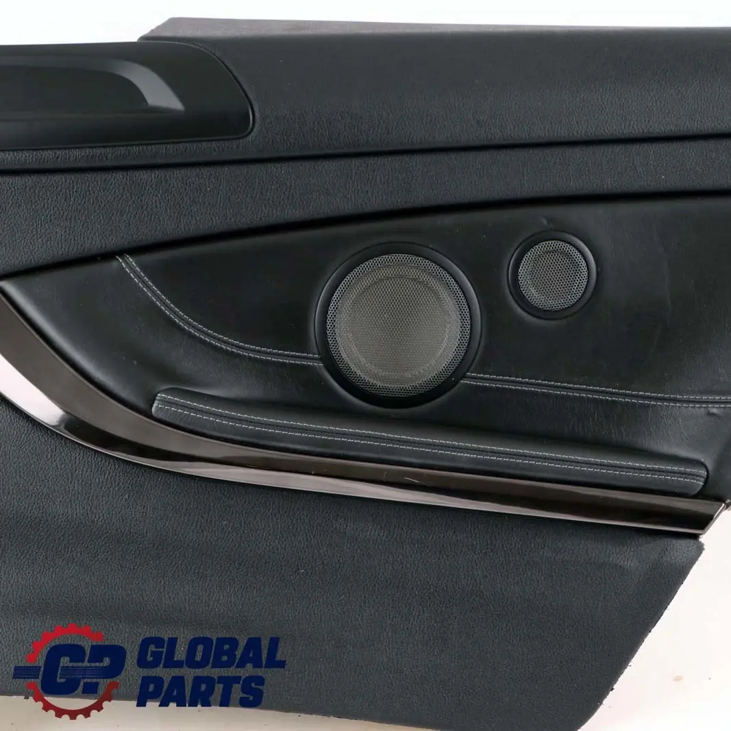 BMW 4 F82 M4 Trasero Derecho Hi-Fi Panel Lateral Forro Tarjeta Cuero Negro