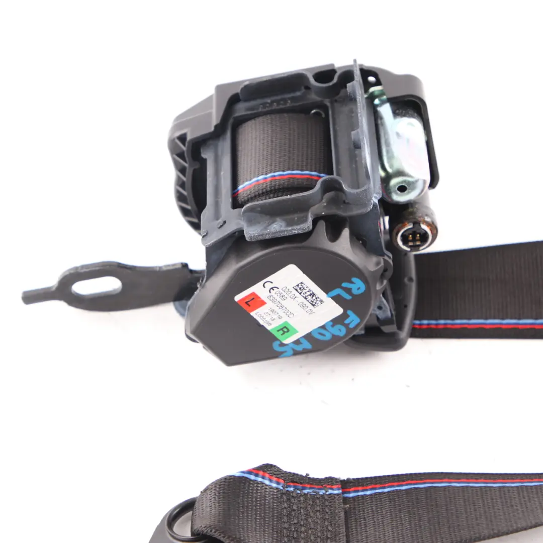 Seat Belt BMW G30 F90 M5 M Sport Rear Left N/S Upper Safety Belt Black 8092485