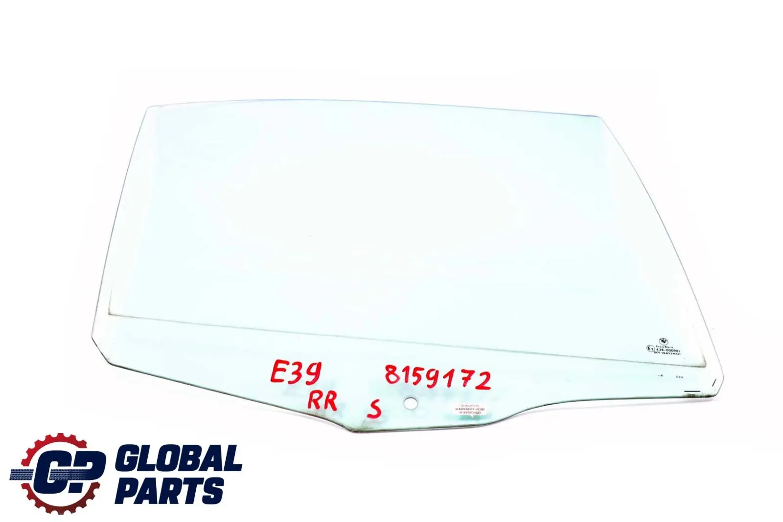 BMW E39 Saloon Vitre verte de la porte arrière droite AS2 8159172
