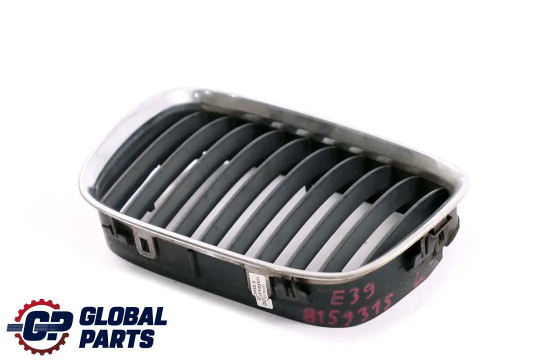 BMW 5 Series E39 Front Bumper Centre Grille Kidney Chrome Left N/S 8159315