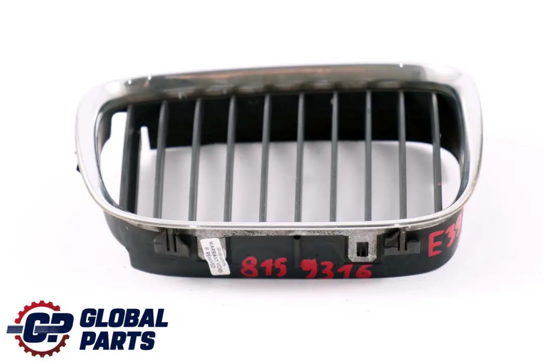 BMW E39 Pare-chocs avant Grille centrale Droite Noir Chromé 8159312