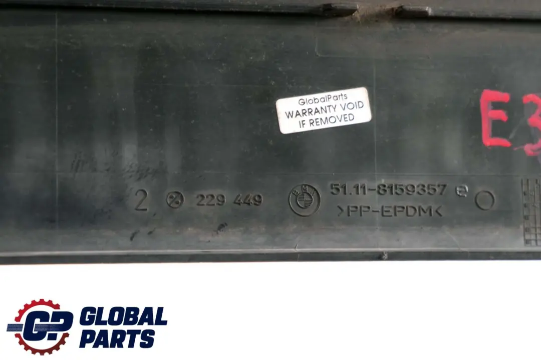 BMW 5 Series E39 Front Bumper Licence Plate Holder 8159357