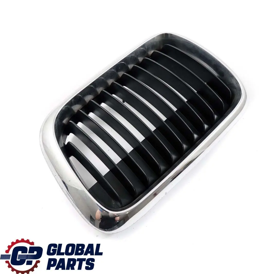 BMW E36 Front Bumper Upper Radiator Grille Left N/S Chrome 8195091