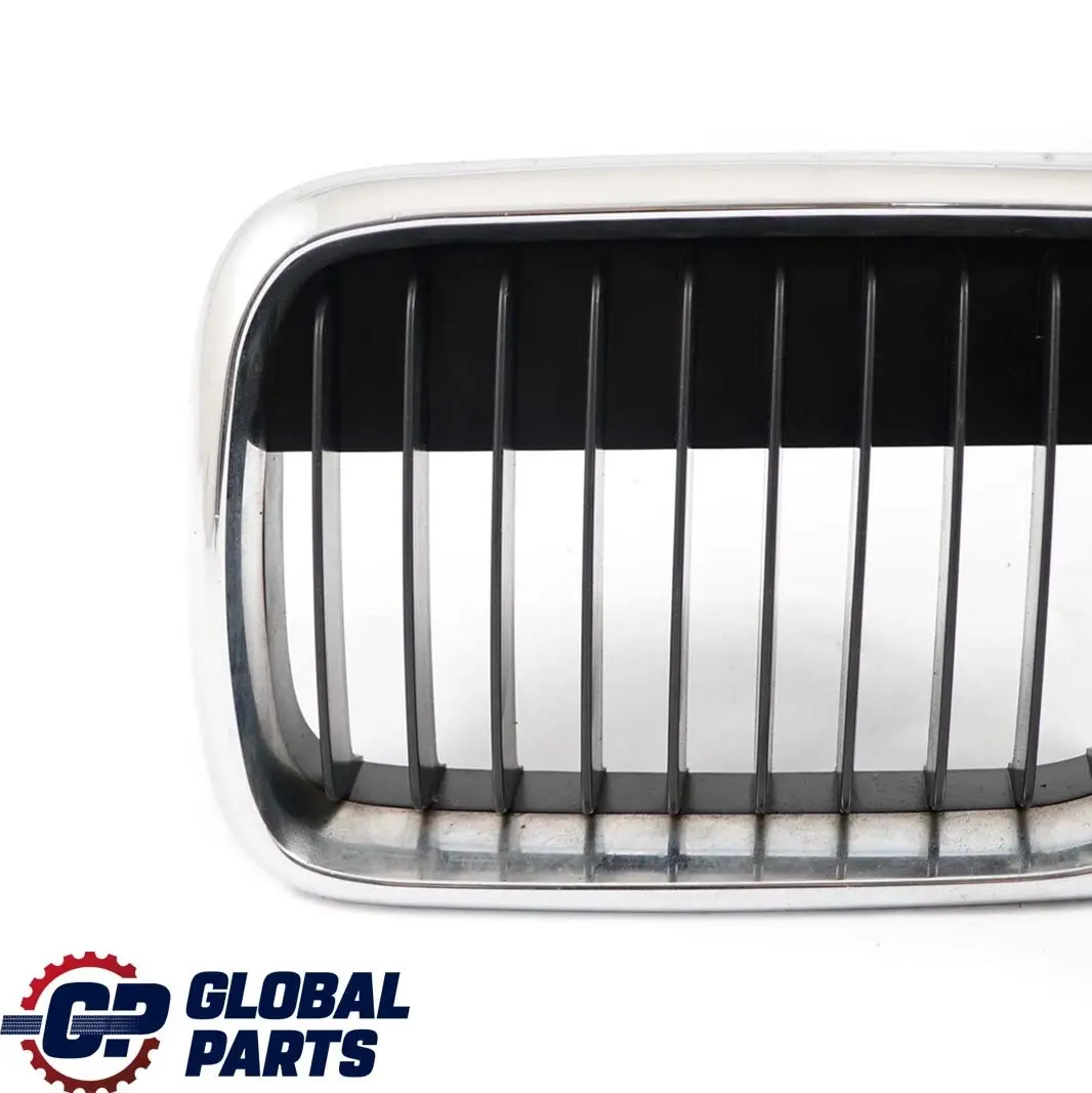 BMW E36 Front Bumper Upper Radiator Grille Left N/S Chrome 8195091