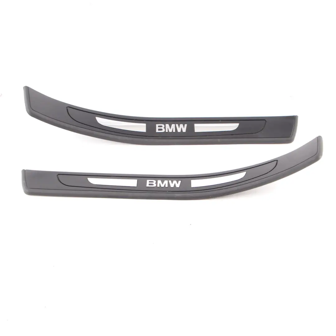 BMW E65 Entrance Strip Door Panelling Cover Edge Trim Sill Set Black 8223552