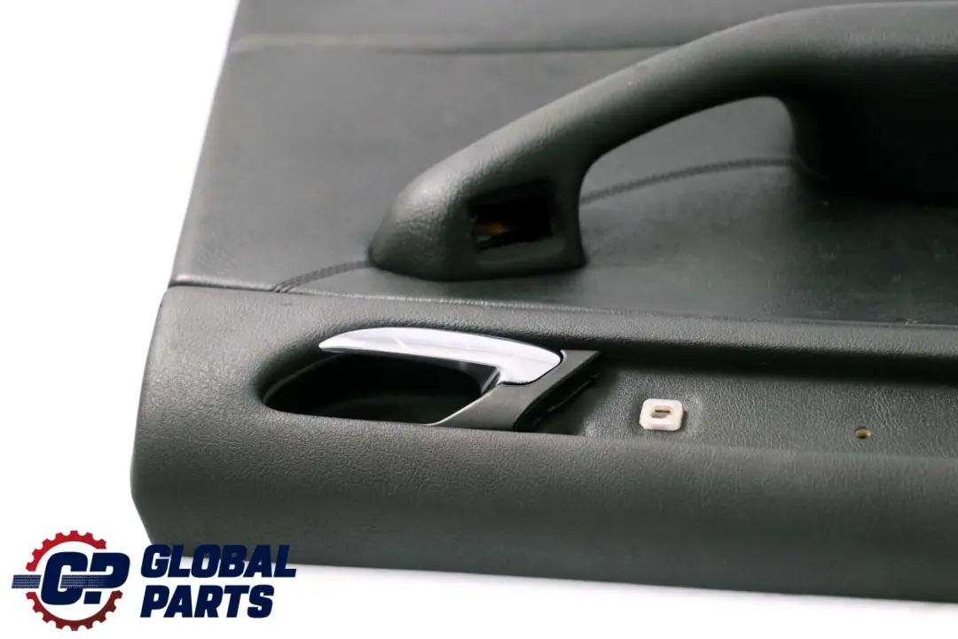 BMW E46 Berlina Trasero Izquierdo Panel De La Puerta Cuero Montana Negro