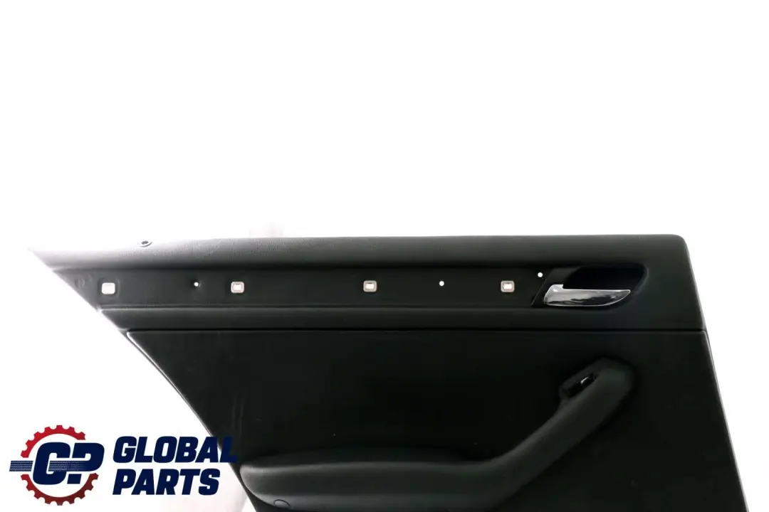 BMW E46 Berlina Trasero Izquierdo Panel De La Puerta Cuero Montana Negro