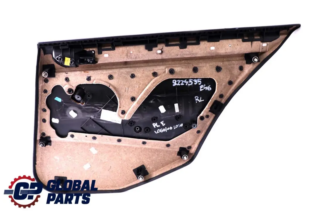 BMW 3 E46 Saloon Rear Left N/S Trim Panel Door Card Leather Montana Black