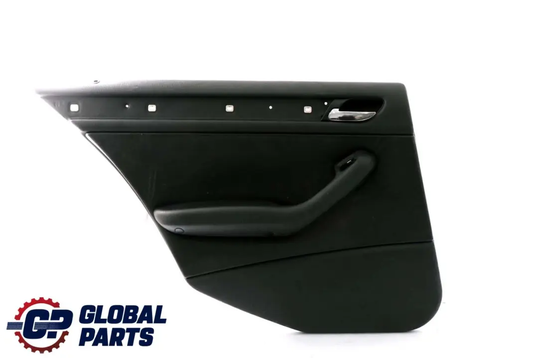 BMW E46 Berlina Trasero Izquierdo Panel De La Puerta Cuero Montana Negro