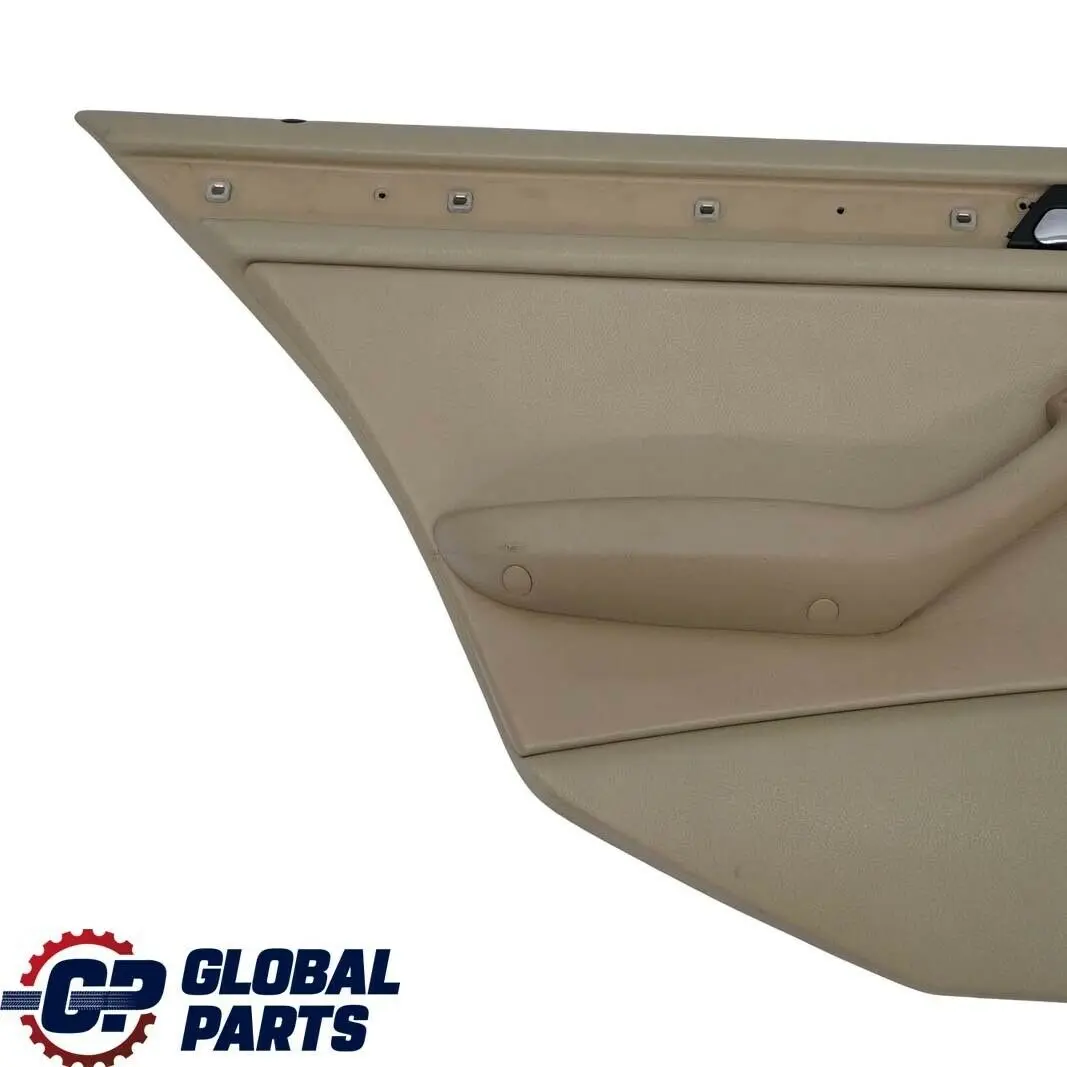 BMW 3 E46 Berlina Touring Panel Trasero Izquierdo Puerta Tarjeta Cuero Beige 