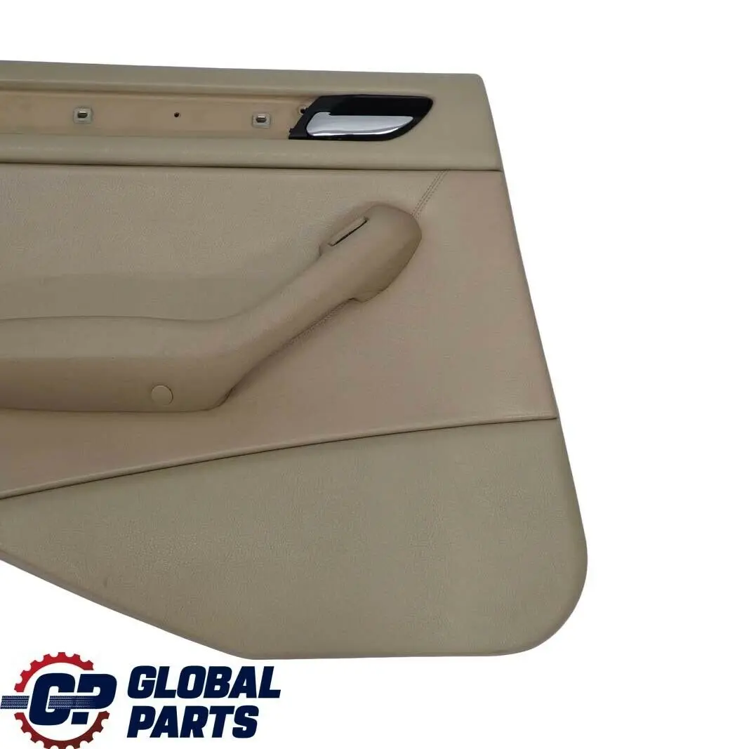 BMW 3 E46 Berlina Touring Panel Trasero Izquierdo Puerta Tarjeta Cuero Beige 