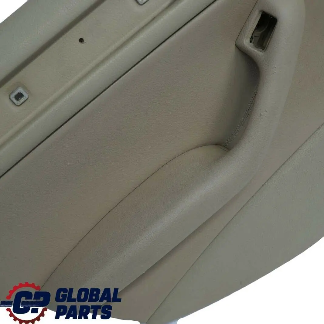 BMW 3 E46 Berlina Touring Panel Trasero Izquierdo Puerta Tarjeta Cuero Beige 