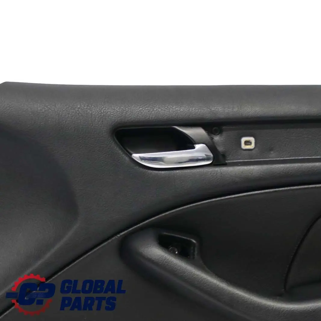 BMW E46 Berlina Touring Delantera Derecha Trim Panel Puerta Tarjeta Cuero Negro