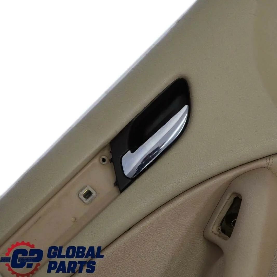 BMW 3 E46 Limousine Kombi Türverkleidung Vorn Links Leder Montana Hellbeige