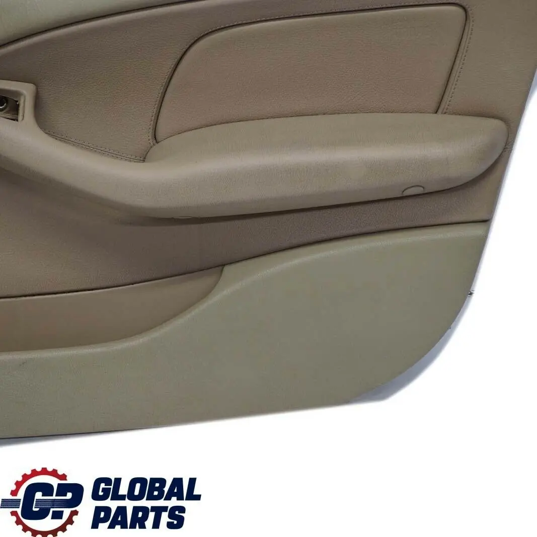 BMW E46 Berlina Touring Embellecedor Panel Puerta Delantera Derecha Cuero Beige