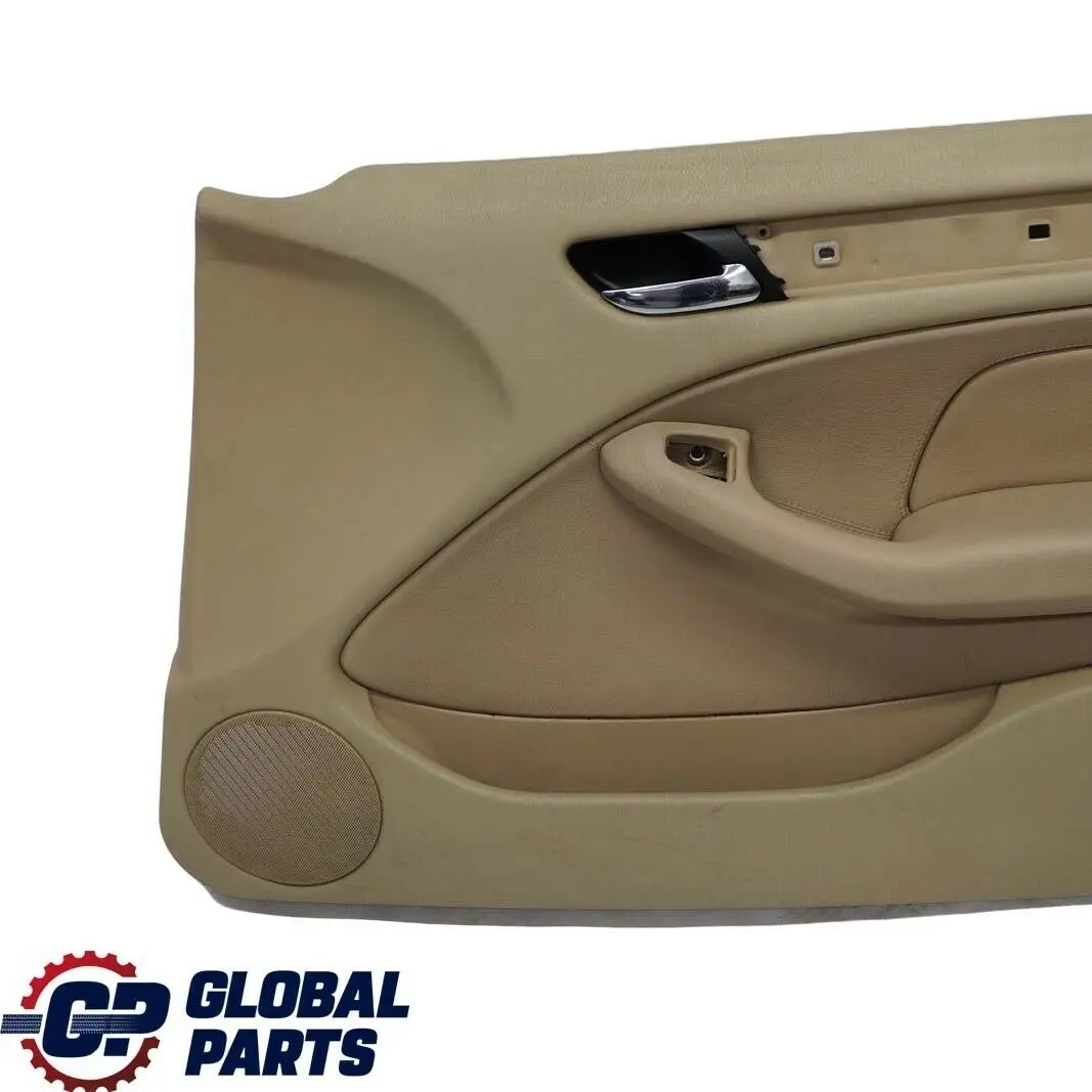 BMW E46 Berlina Touring Embellecedor Panel Puerta Delantera Derecha Cuero Beige