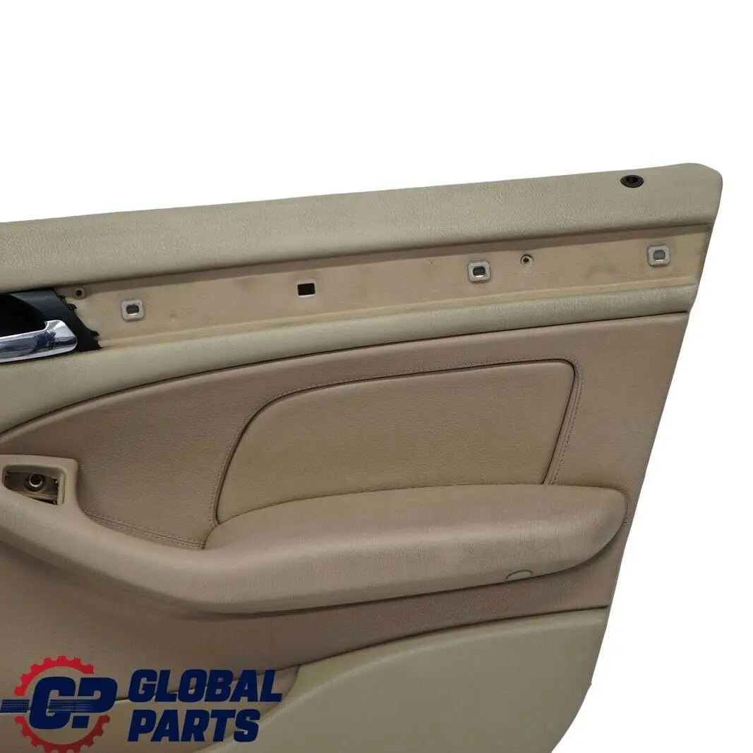 BMW E46 Berlina Touring Embellecedor Panel Puerta Delantera Derecha Cuero Beige