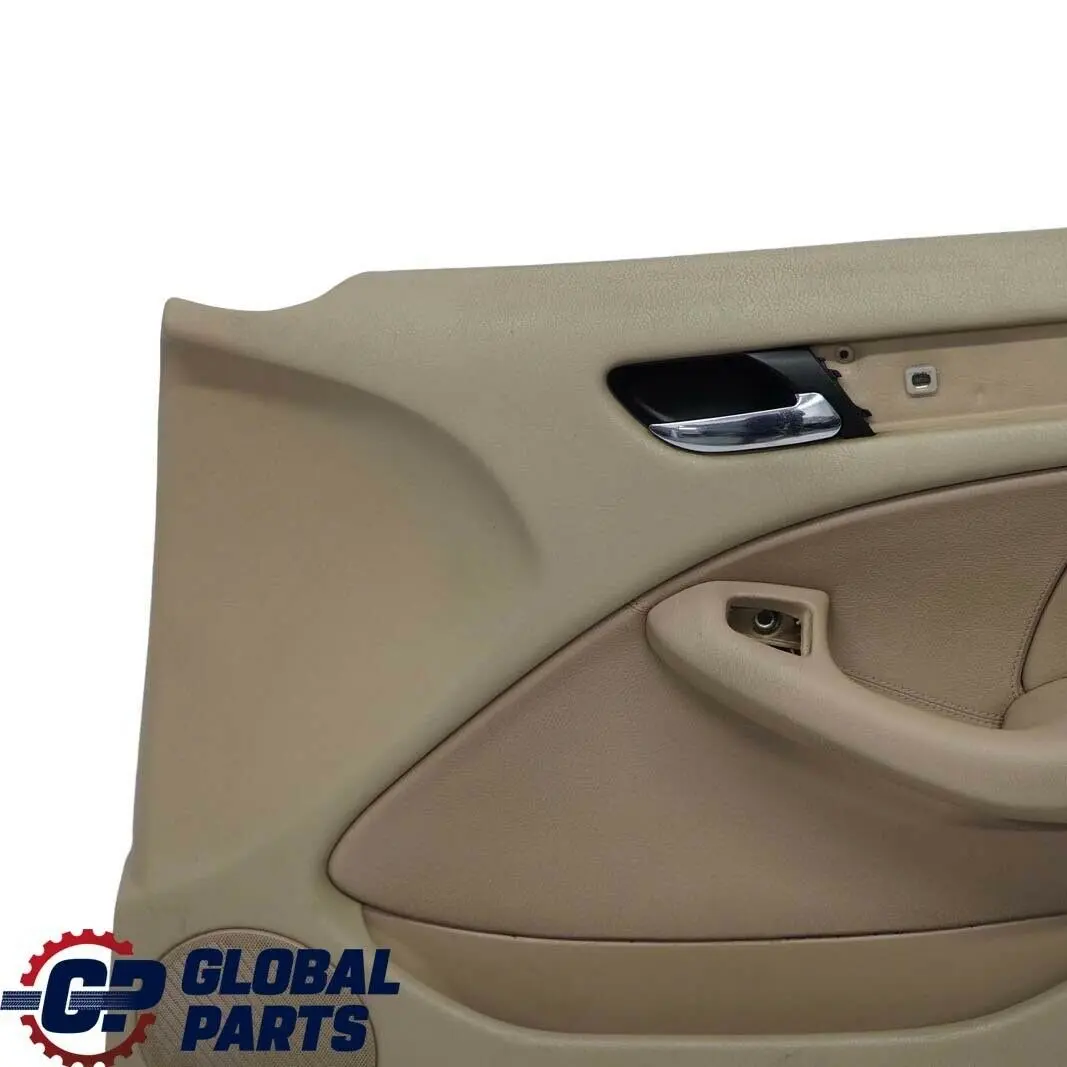 BMW E46 Berlina Touring Embellecedor Panel Puerta Delantera Derecha Cuero Beige