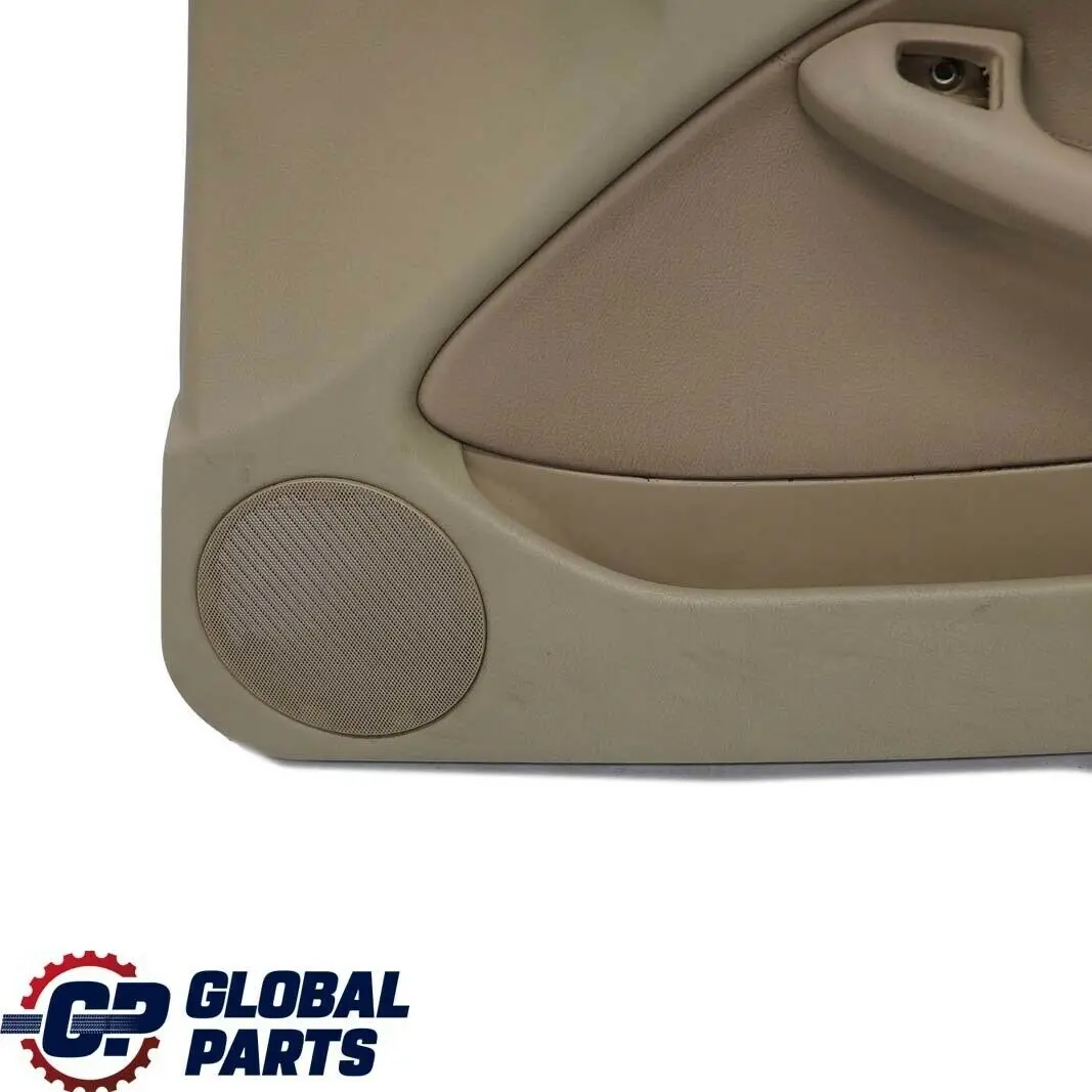 BMW E46 Berlina Touring Embellecedor Panel Puerta Delantera Derecha Cuero Beige