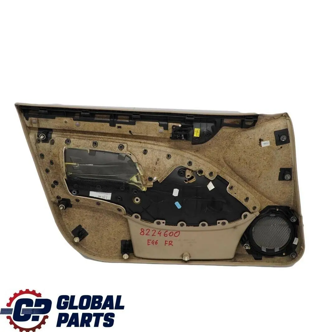 BMW E46 Berlina Touring Embellecedor Panel Puerta Delantera Derecha Cuero Beige