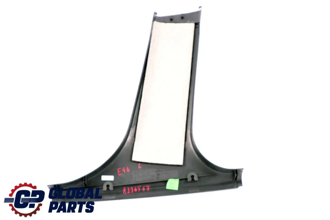 BMW E46 Cover Trim Panel B Column Bottom Pillar Left N/S Black 8198681