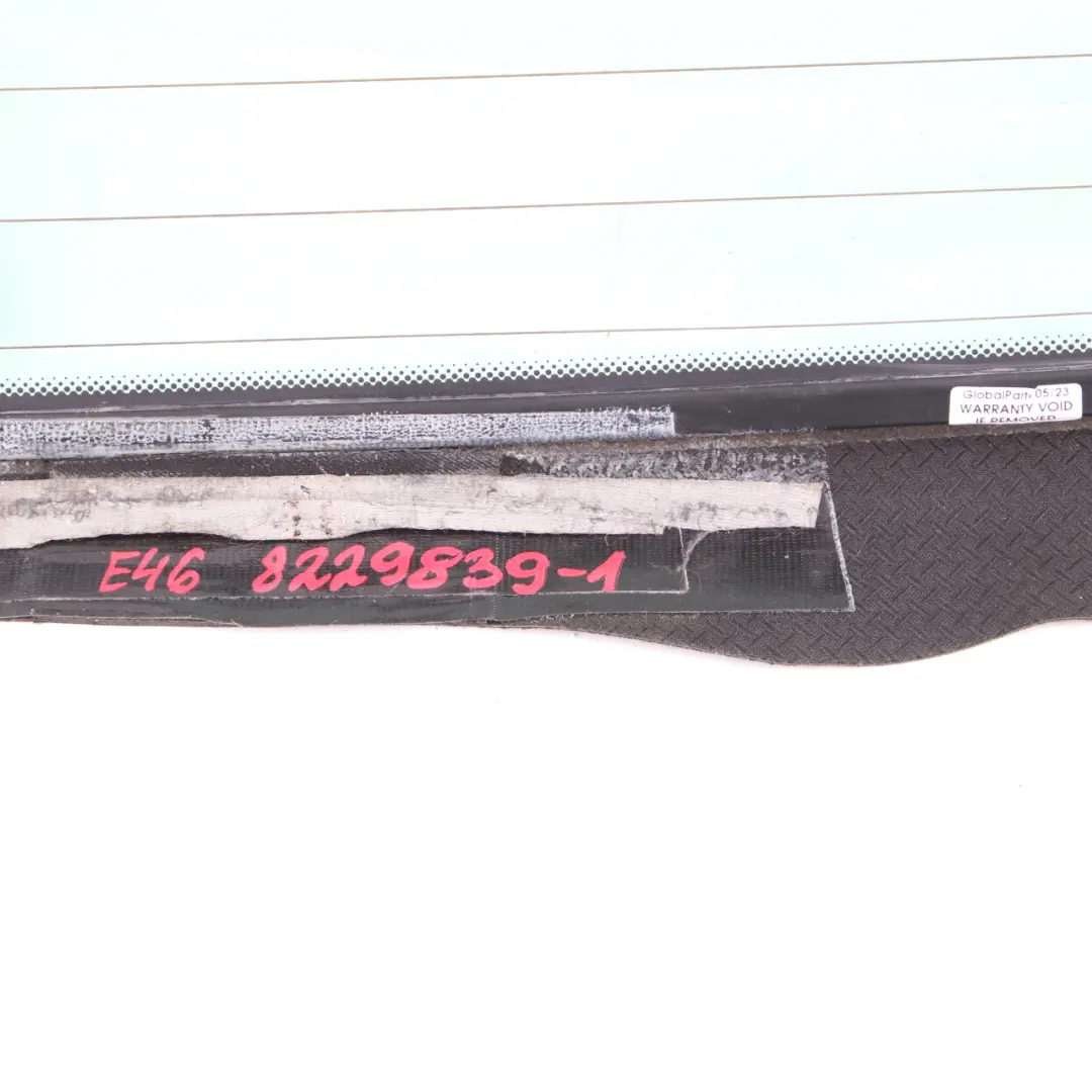 BMW E46 Convertible Cabrio Rear Window Folding Top Glass Glazing AS2