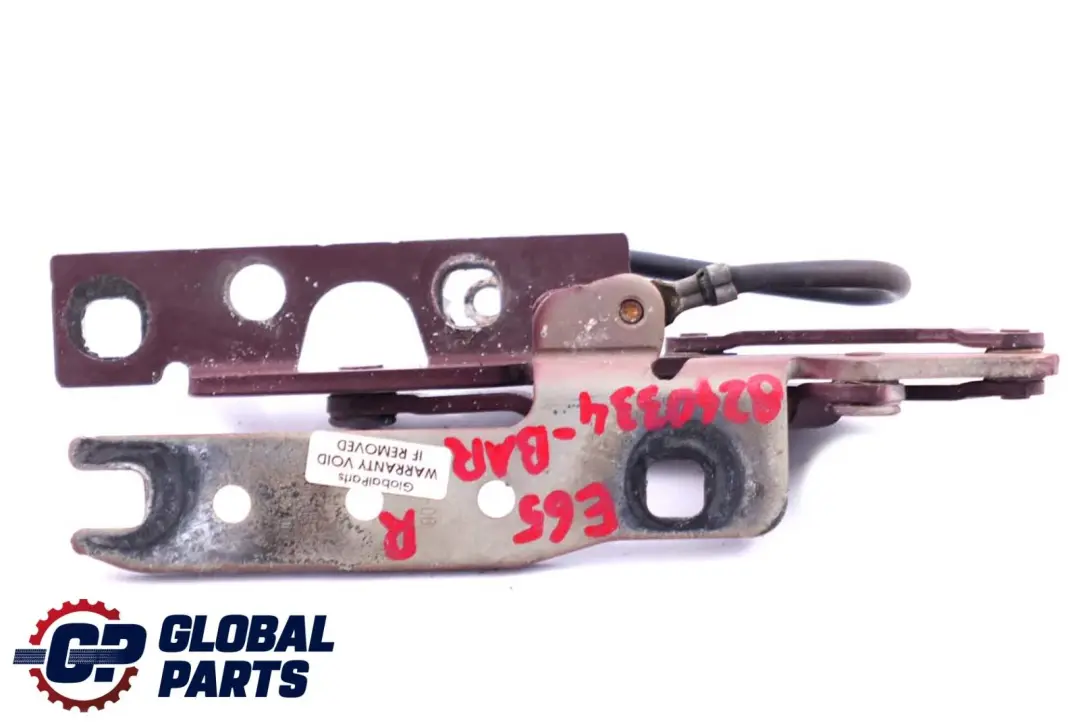 BMW 7 Series E65 Engine Hood Bonnet Right O/S Hinge Barberarot Red A39 8240334