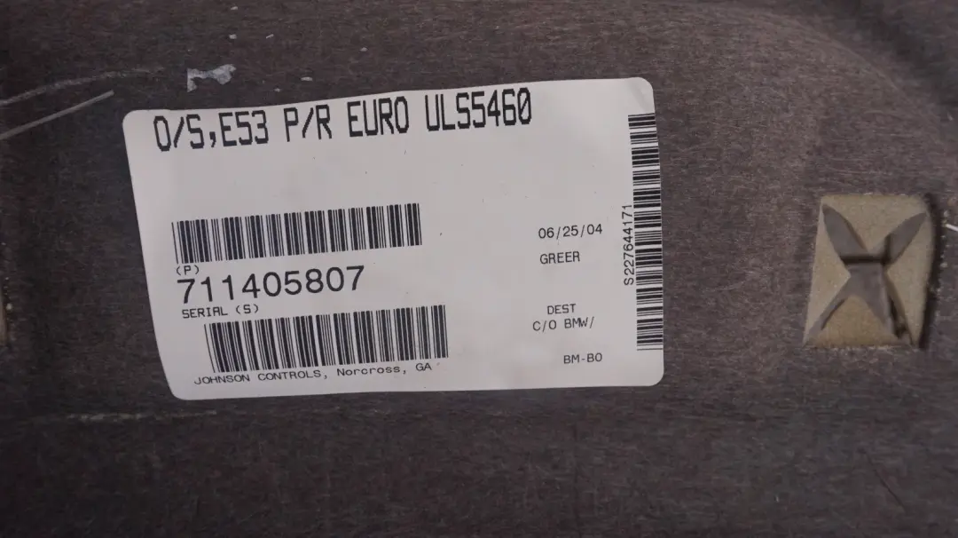 Genuine BMW X5 Series E53 Panorama Headlining Moulded Roof Lining Hellgrau Grey