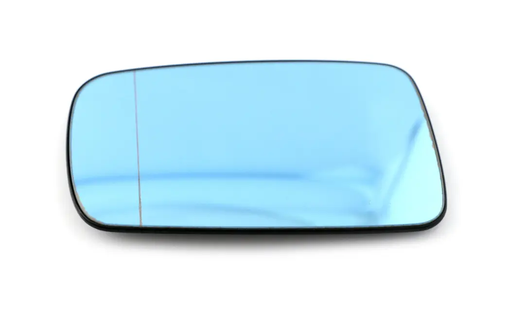 BMW 3 7 Series E46 E65 E66 Left N/S Wing Mirror Glass Heated Blue