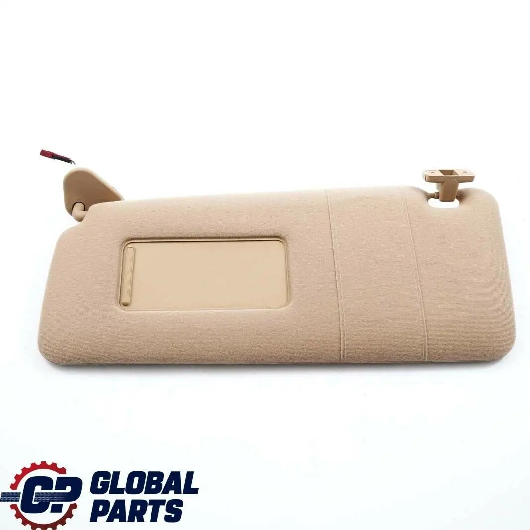 BMW X5 Series E53 Sun Visor Make-Up Lamp Mirror Left N/S Hellbeige Beige