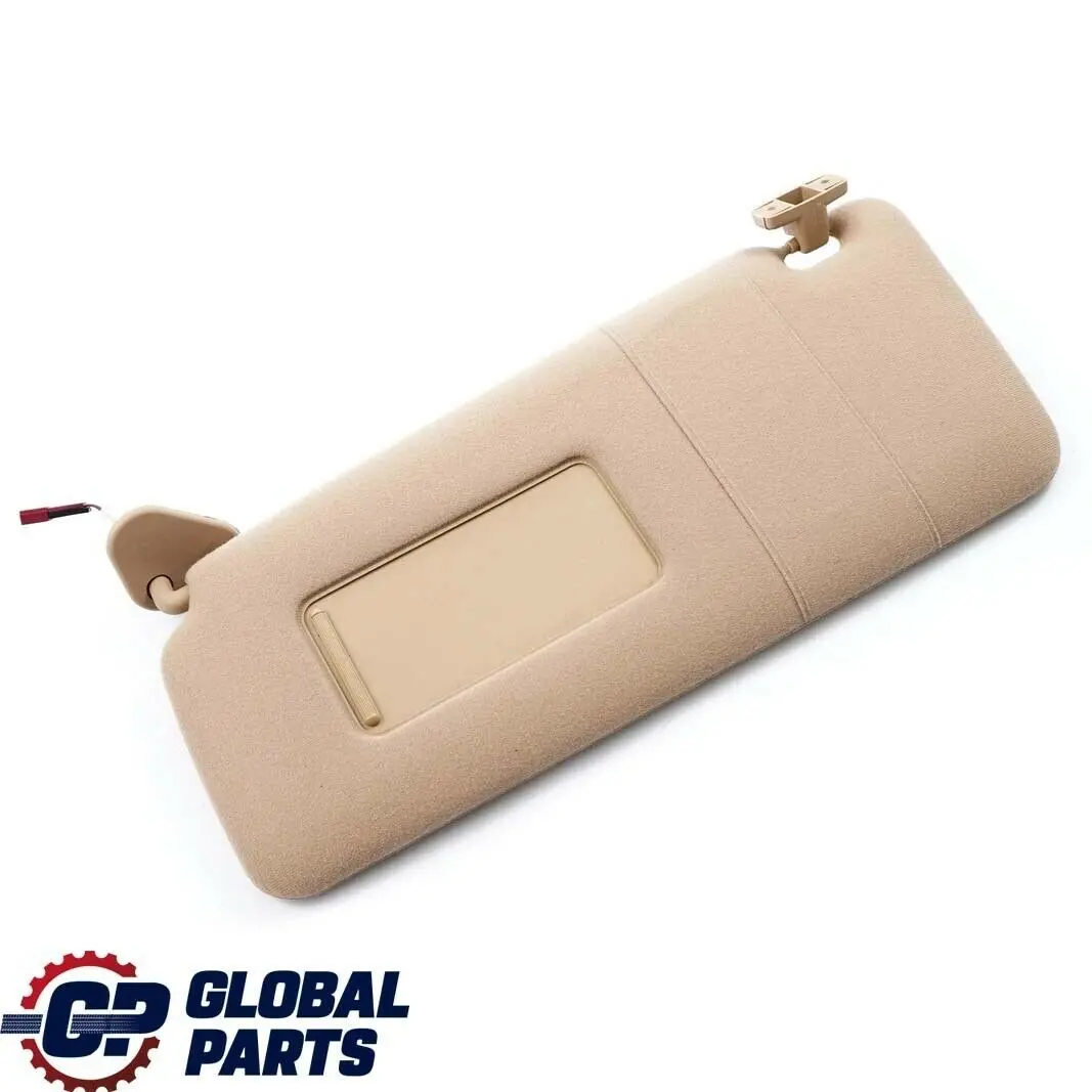 BMW X5 Series E53 Sun Visor Make-Up Lamp Mirror Left N/S Hellbeige Beige