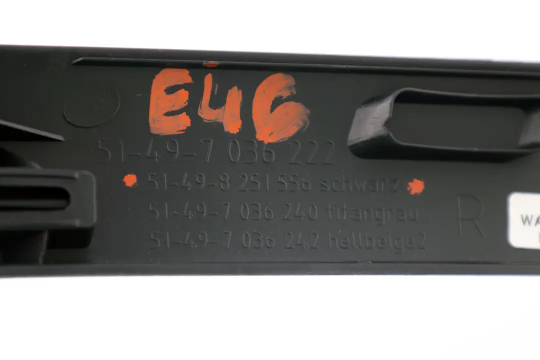 BMW 3 Series Compact E46 Trunk Panel Tail Lid Right O/S Black 8251556