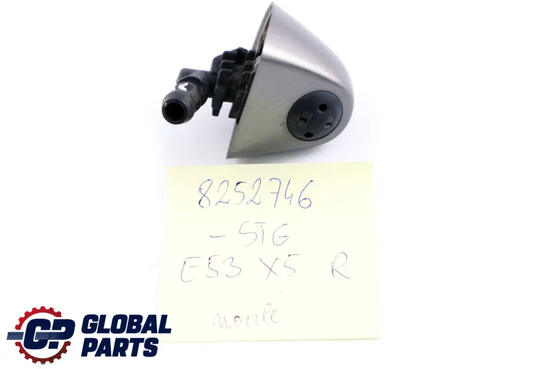 BMW X5 Series E53 Head Lamp Clean Spray Nozzle Right O/S Sterlinggrau Metallic