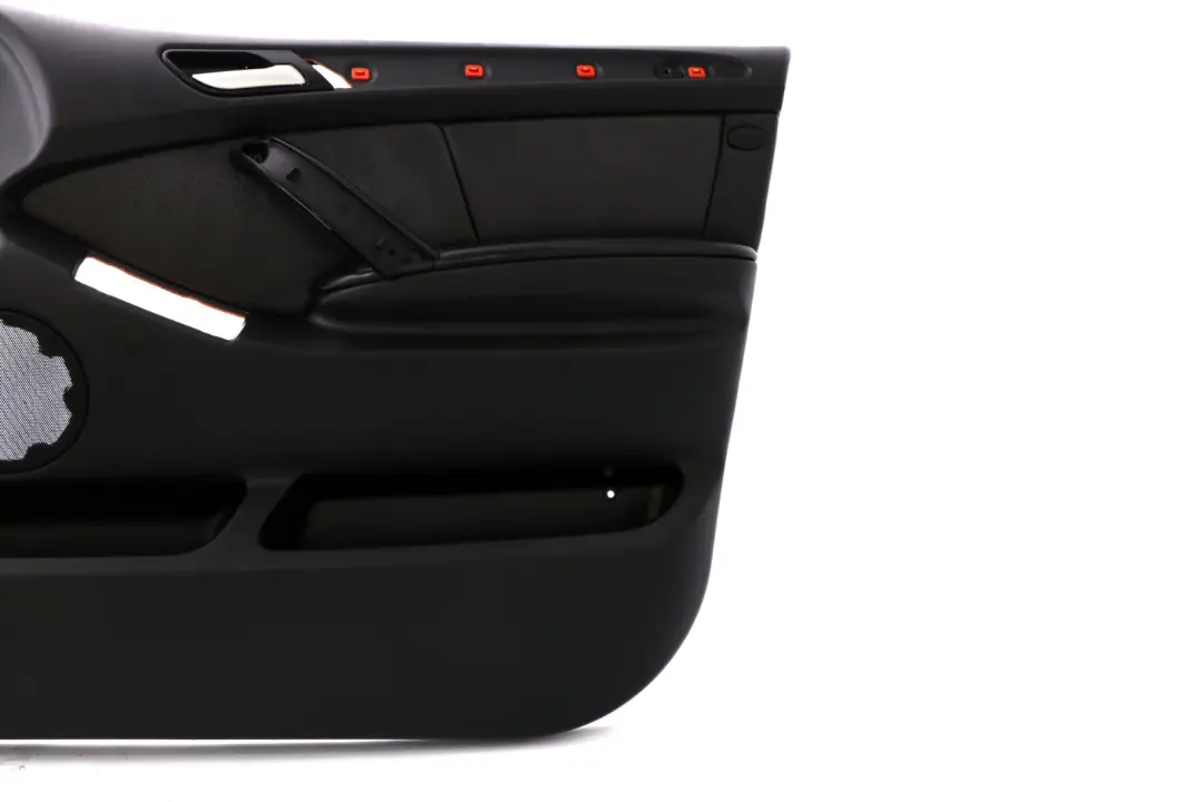 BMW X5 Series E53 Front Right O/S Door Card Leather Interior Trim Panel Black