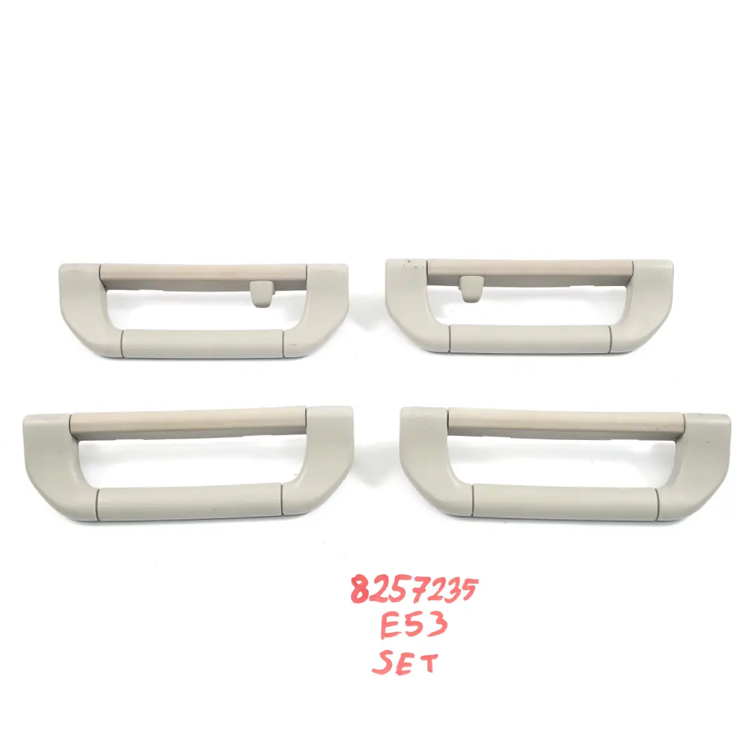 BMW X5 E53 Interior Over Head Liner Grab Handle Set Hellgrau 8257226