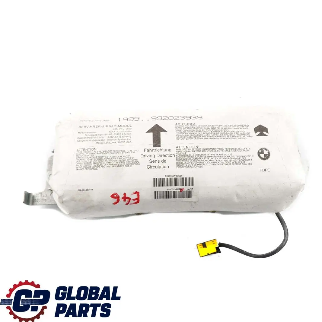 BMW E46 Airbag Para Pasajero Delantero Salpicadero 8264400