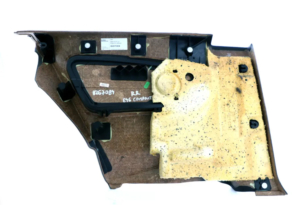 BMW 3 Series E46 Compact Rear Right O/S Door Card Black Cloth Interior Panel