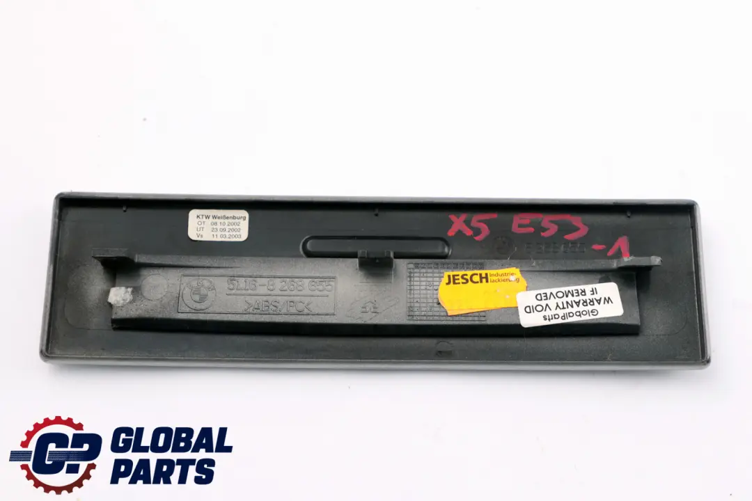 BMW X5 Series 1 E53 Decorative Strip Can Holder Rear Titan 2 Silver 8268655