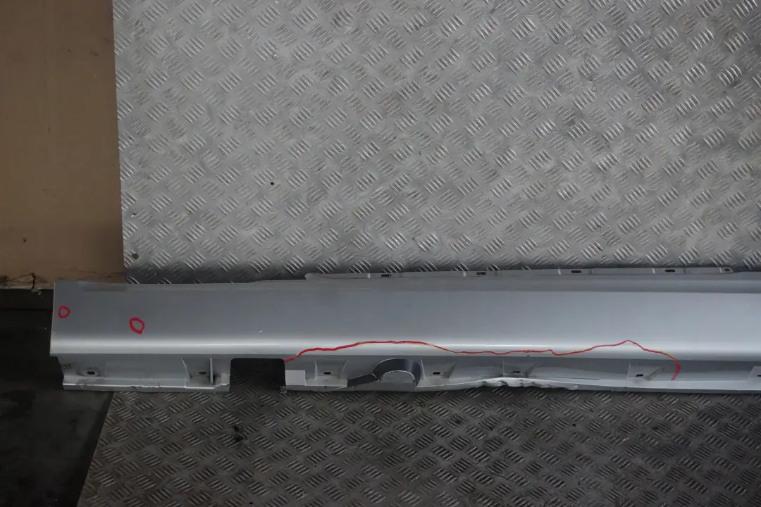 BMW 6 E63 E64 Puerta Sill Side Cover Falda Izquierda Titansilber Plata 354