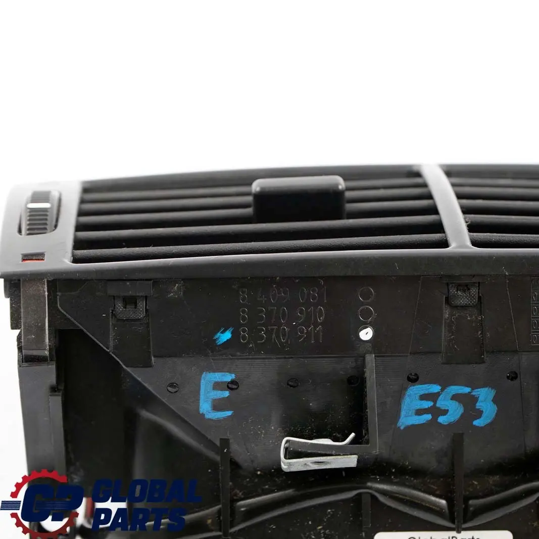 BMW E53 Consola central trasera rejilla De aire fresco Negro 8370911