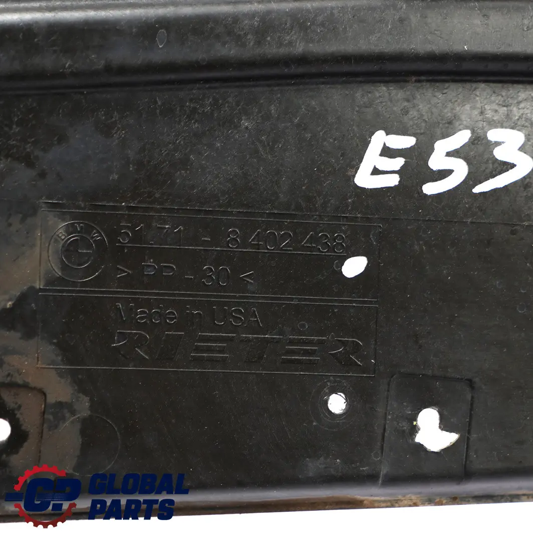 BMW X5 Series E53 Rear Right O/S Underbody Panelling Trim Panel Cover 8402438