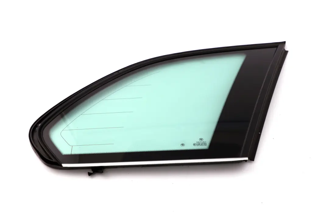 BMW X5 Series E53 Green Side Window With Gasket Chrome Right O/S Rear Glass