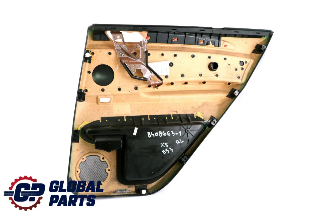 BMW X5 Series E53 1 Black Leather Rear Left N/S Door Card Trim Panel Interior