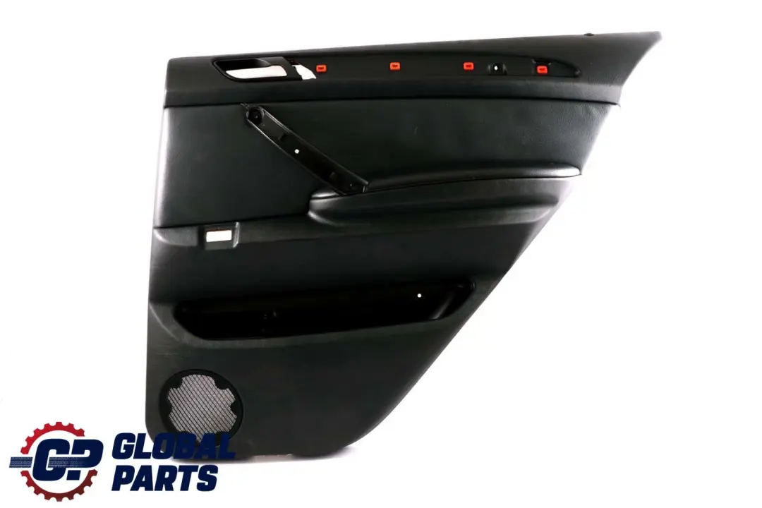 BMW E53 Negro Cuero Trasero Derecho Tarjeta de Puerta Panel de Ajuste Interior