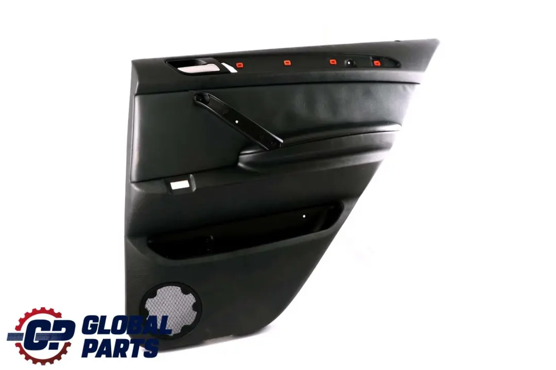 BMW E53 Negro Cuero Trasero Derecho Tarjeta de Puerta Panel de Ajuste Interior